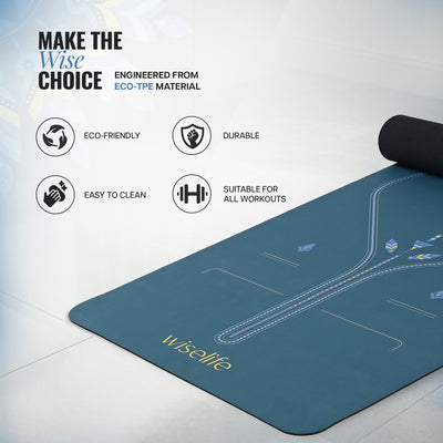 PU Alignment & Natural Rubber Yoga Mat 6mm