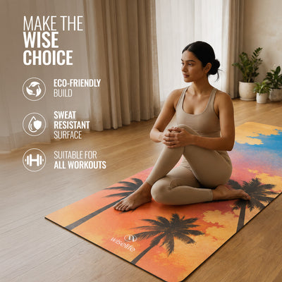 PU Printed & Natural Rubber Yoga Mat- 6mm, Californication