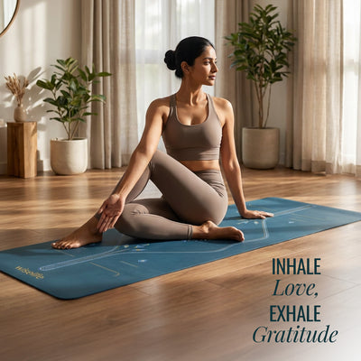 PU Alignment & Natural Rubber Yoga Mat 6mm