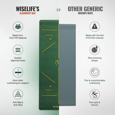 True Alignment TPE Yoga Mat - 6mm
