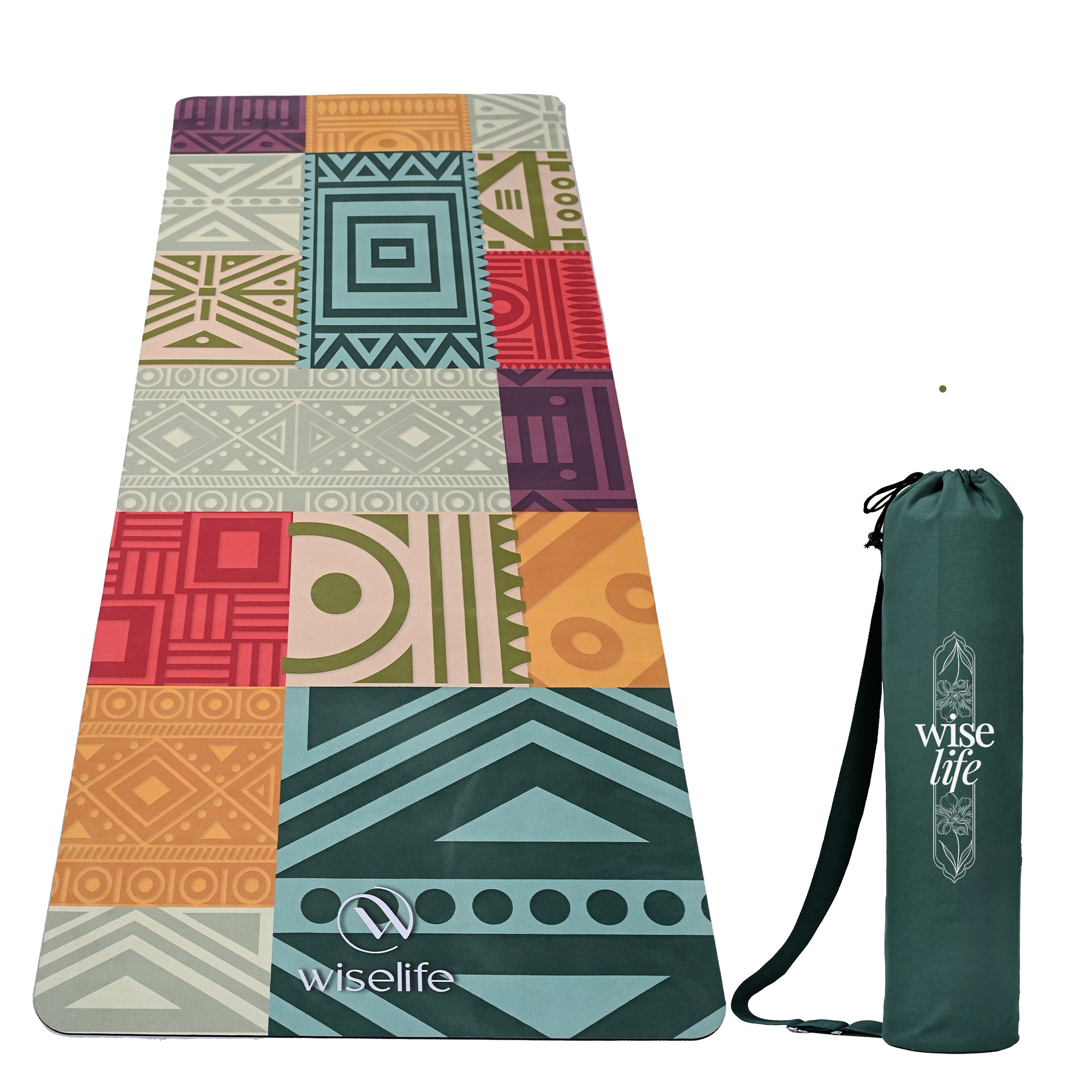 Microfiber & Natural Rubber Yoga Mat - 6mm