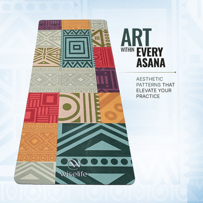 Microfiber & Natural Rubber Yoga Mat - 6mm