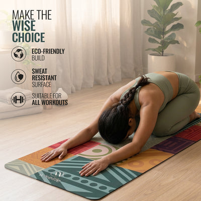 Microfiber & Natural Rubber Yoga Mat - 6mm