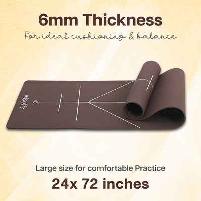 True Alignment TPE Yoga Mat - 6mm