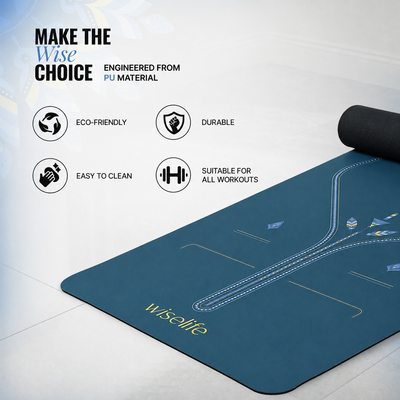 PU Alignment & Natural Rubber Yoga Mat 6mm