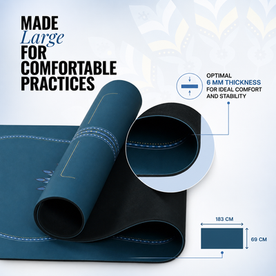 PU Alignment & Natural Rubber Yoga Mat 6mm