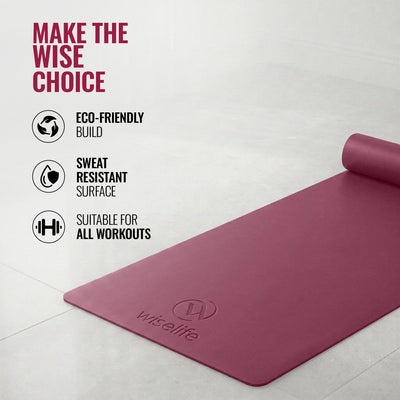 Classic PU and Natural Rubber Yoga Mat 6mm