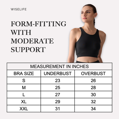 Wise Classic Yoga Bra (Black)