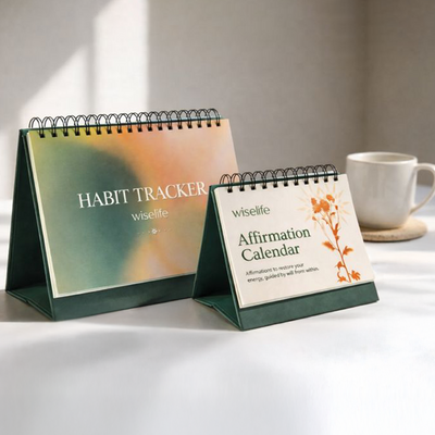 Wiselife Mindful Living Combo | Affirmation Calendar & Habit Tracker