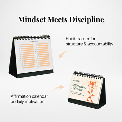 Wiselife Mindful Living Combo | Affirmation Calendar & Habit Tracker