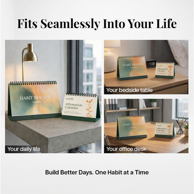 Wiselife Mindful Living Combo | Affirmation Calendar & Habit Tracker