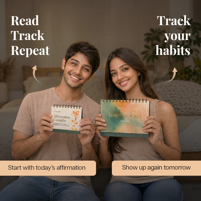 Wiselife Mindful Living Combo | Affirmation Calendar & Habit Tracker