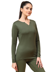 Wise Active Full Sleeves T-shirt (Olive green)