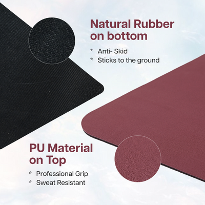 PU Alignment & Natural Rubber Yoga Mat