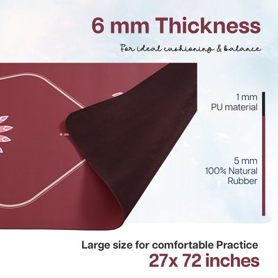 PU Alignment & Natural Rubber Yoga Mat