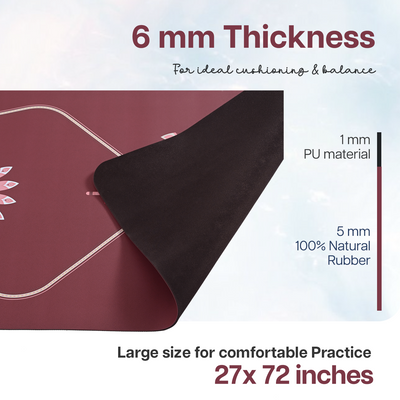 PU Alignment & Natural Rubber Yoga Mat