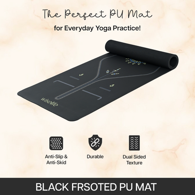 PU Alignment & Natural Rubber Yoga Mat