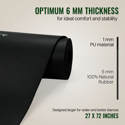 PU Alignment & Natural Rubber Yoga Mat