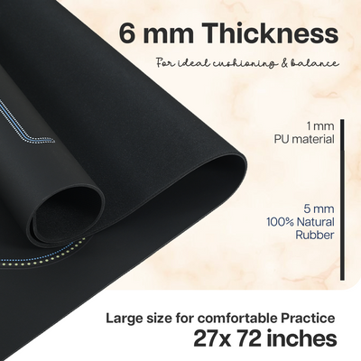 PU Alignment & Natural Rubber Yoga Mat