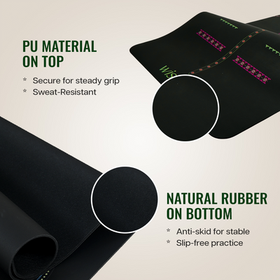 PU Alignment & Natural Rubber Yoga Mat