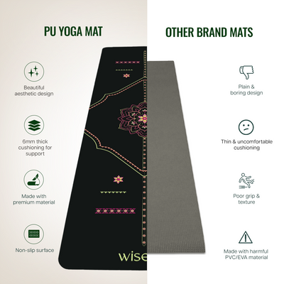 PU Alignment & Natural Rubber Yoga Mat