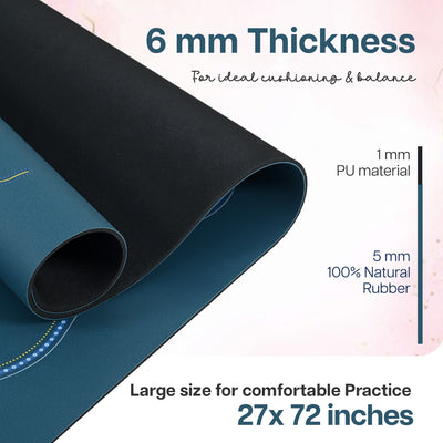PU Alignment & Natural Rubber Yoga Mat