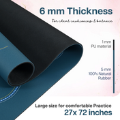 PU Alignment & Natural Rubber Yoga Mat