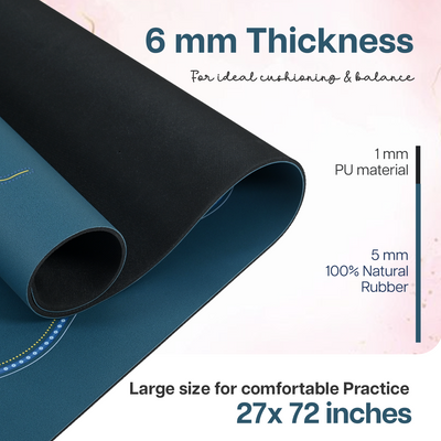 PU Alignment & Natural Rubber Yoga Mat