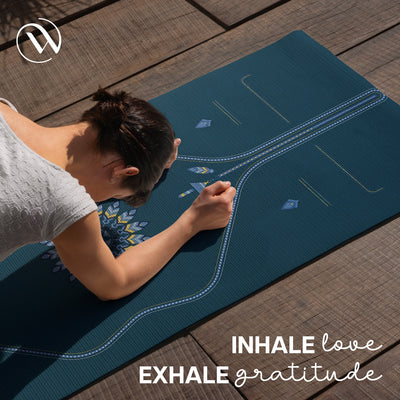 PU Alignment & Natural Rubber Yoga Mat