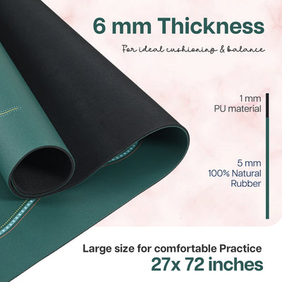 PU Alignment & Natural Rubber Yoga Mat