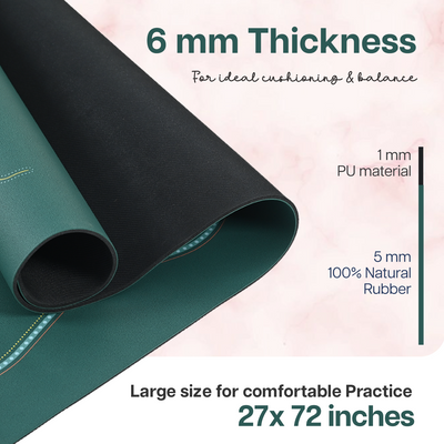 PU Alignment & Natural Rubber Yoga Mat