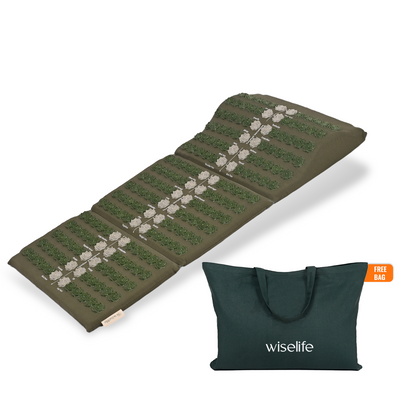 Wiselife 3 Fold Acupressure Therapy mat (Carry bag included)