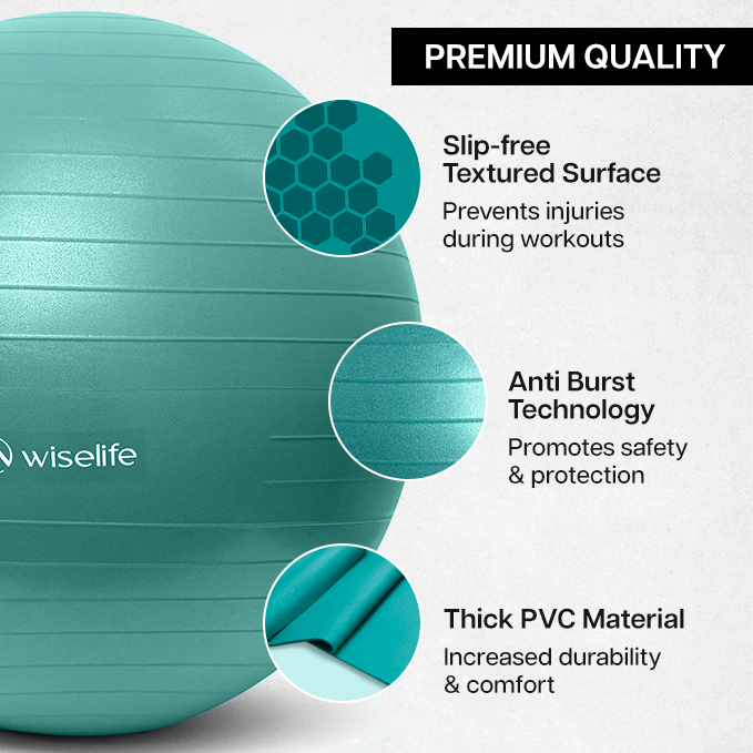 gym ball , wiselife gym ball , gym ball 95 cm , gym ball for fitness , gym ball 5kg , gym balls , gym balloon