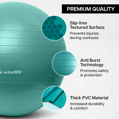 gym ball , wiselife gym ball , gym ball 95 cm , gym ball for fitness , gym ball 5kg , gym balls , gym balloon