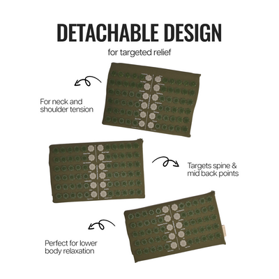 Wiselife 3 Fold Acupressure Therapy mat (Carry bag included)