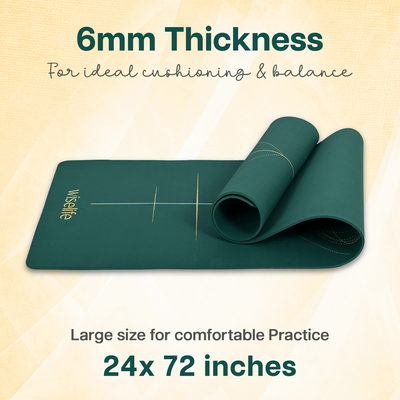 True Alignment TPE Yoga Mat - 6mm