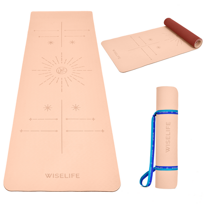 Dual Layer Alignment Yoga Mat