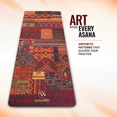 Microfiber & Natural Rubber Yoga Mat - 6mm