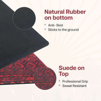 Microfiber & Natural Rubber Yoga Mat - 6mm