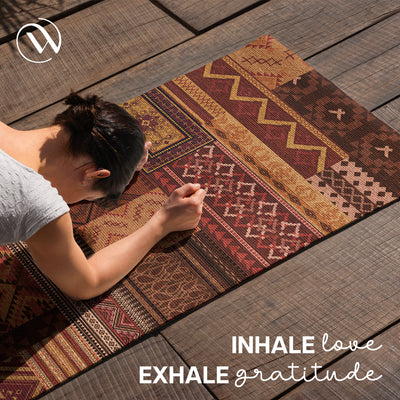 Microfiber & Natural Rubber Yoga Mat - 6mm