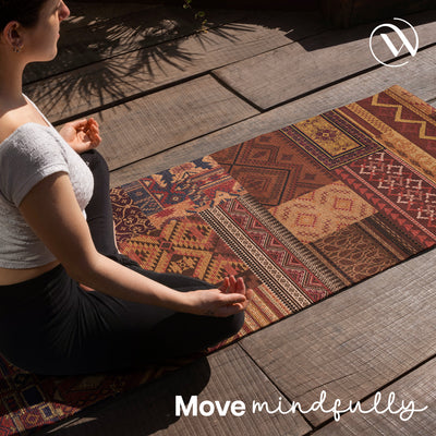 Microfiber & Natural Rubber Yoga Mat - 6mm