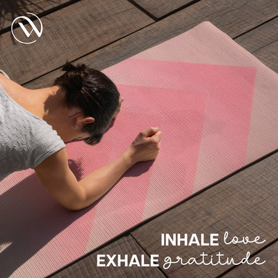 PU & Natural Rubber Yoga Mat - 6mm, - 6mm, Mountain Peace