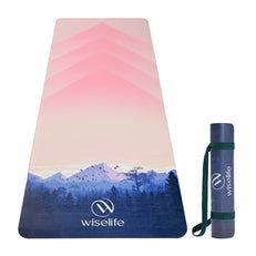 PU & Natural Rubber Yoga Mat - 6mm, - 6mm, Mountain Peace