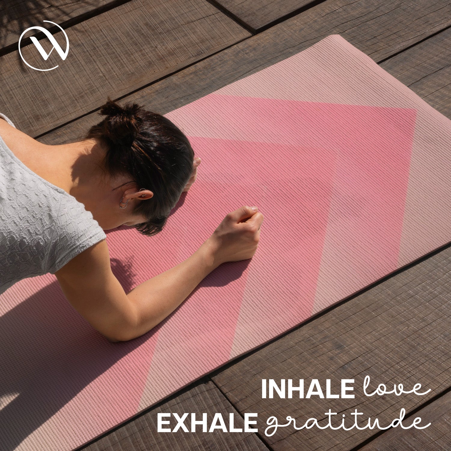 Microfiber & Natural Rubber Yoga Mat - 6mm, Mountain Peace