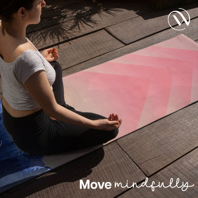 PU & Natural Rubber Yoga Mat - 6mm, - 6mm, Mountain Peace