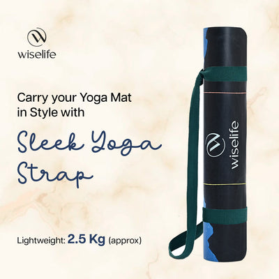 PU Printed & Natural Rubber Yoga Mat - 6mm, Night Sky