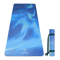 PU Printed & Natural Rubber Yoga Mat - 6mm, Northen Light