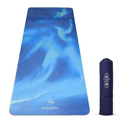 PU Printed & Natural Rubber Yoga Mat - 6mm, Northen Light
