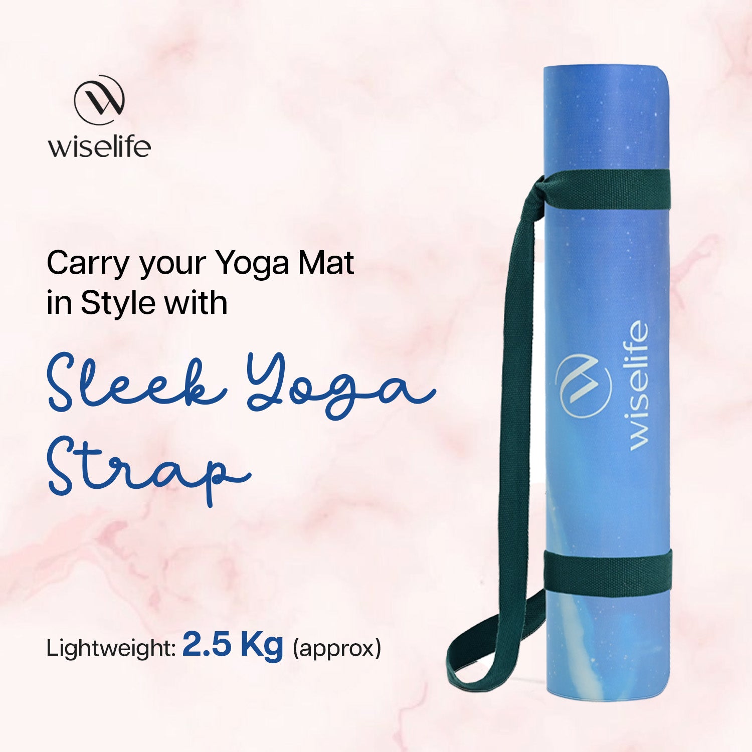 PU Printed & Natural Rubber Yoga Mat - 6mm, Northen Light
