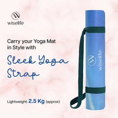 PU Printed & Natural Rubber Yoga Mat - 6mm, Northen Light